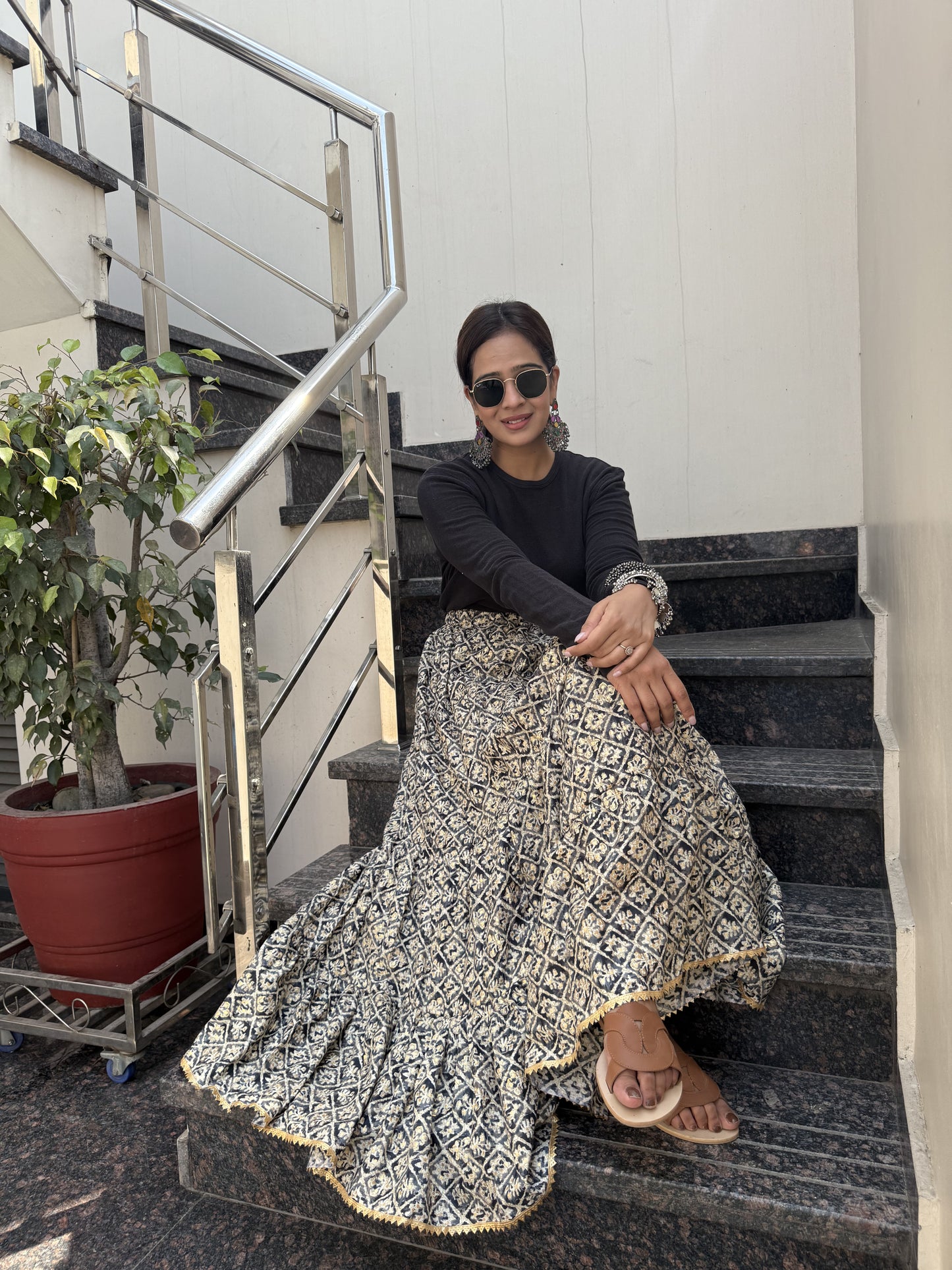 #RBP027 Boho Skirt Light Green