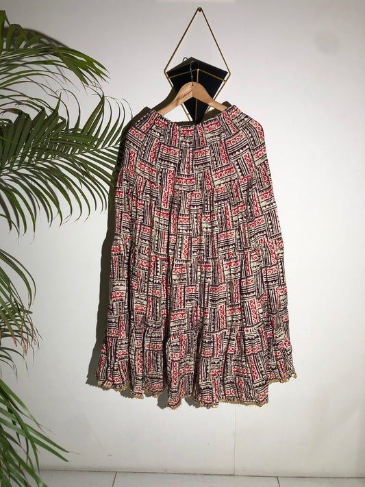 #RBP014 Printed multicolor boho skirt