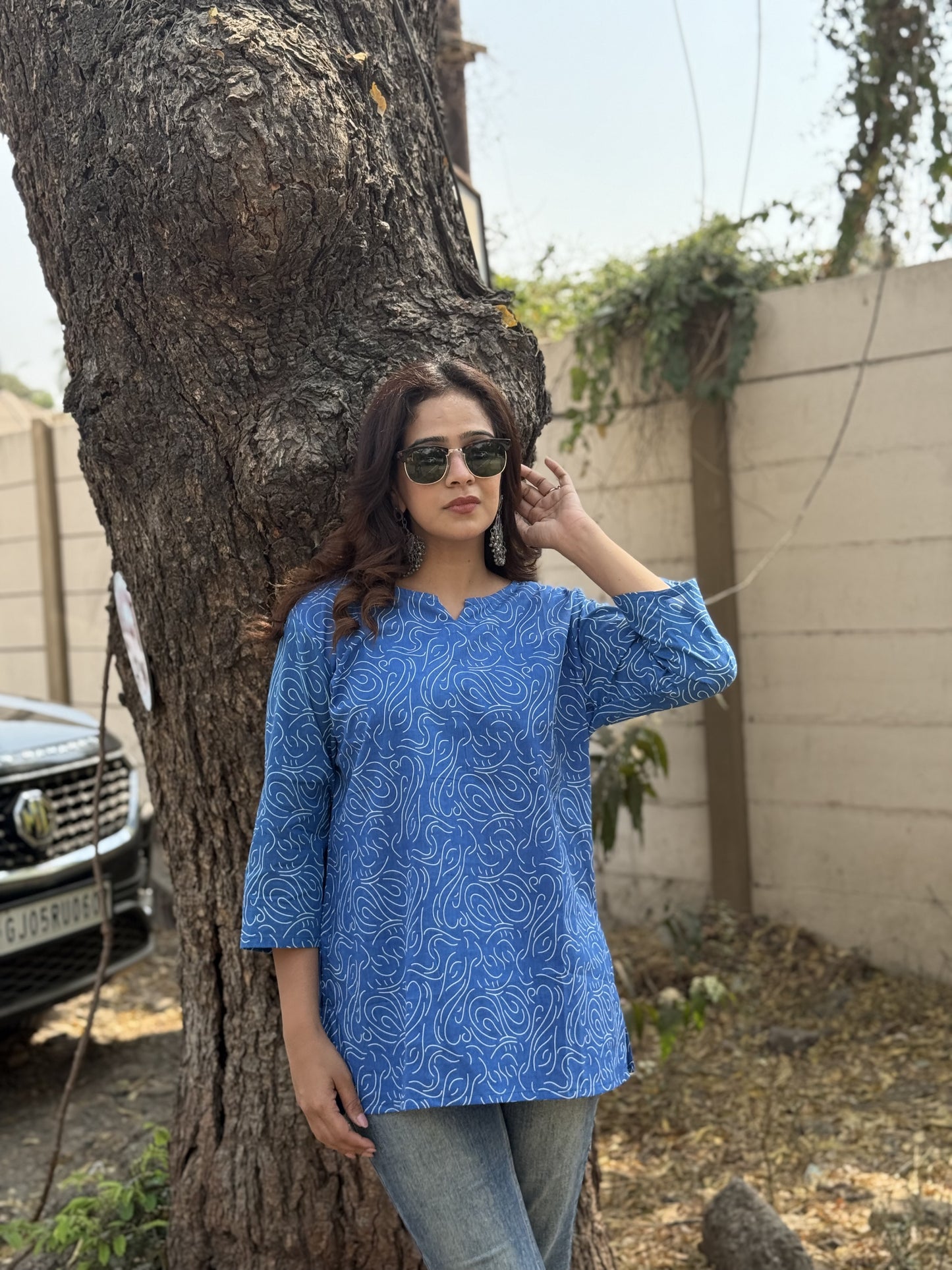 #RBP006 Blue Printed Kurta