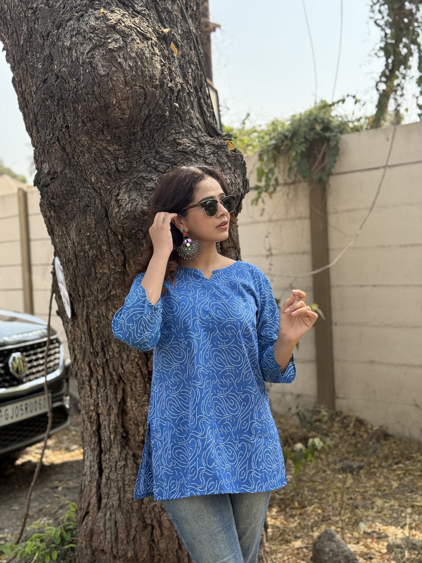 #RBP006 Blue Printed Kurta