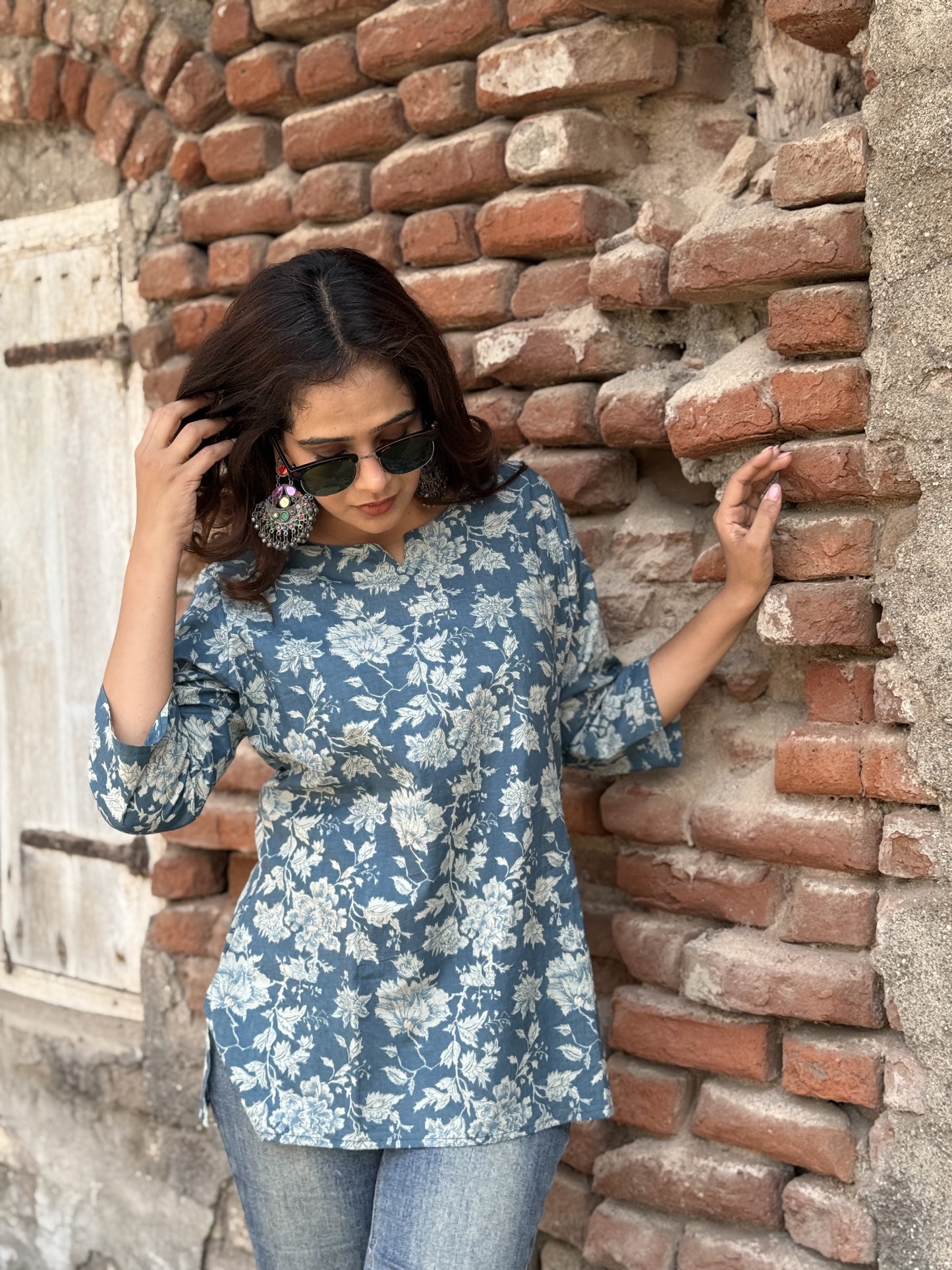 #RBP003 teal blue kurta