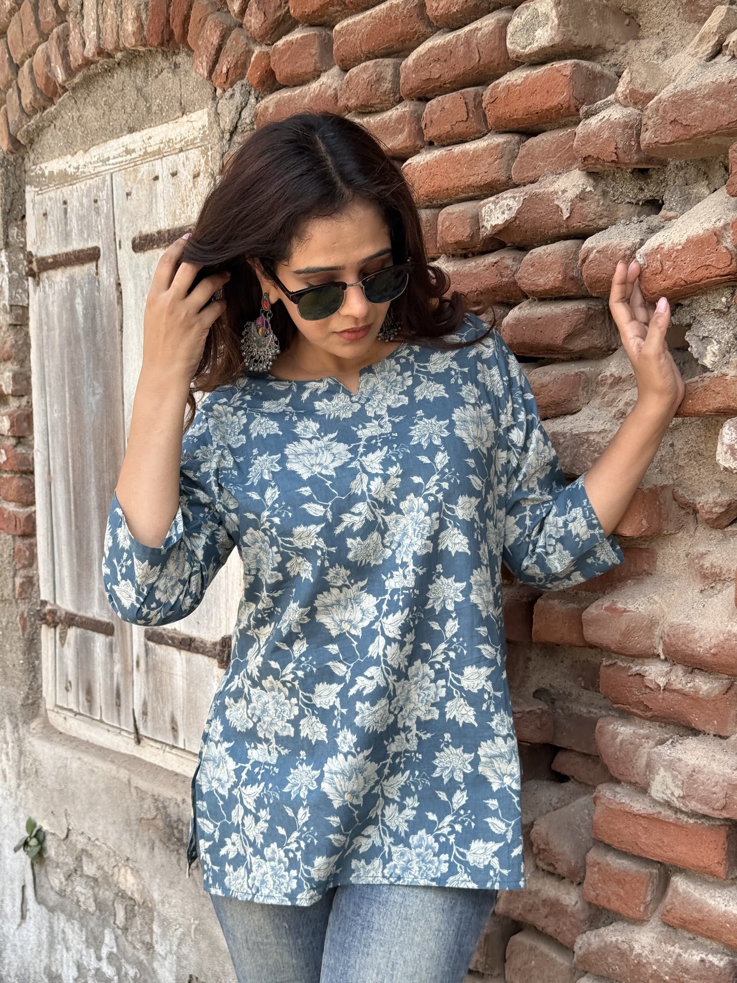 #RBP003 teal blue kurta