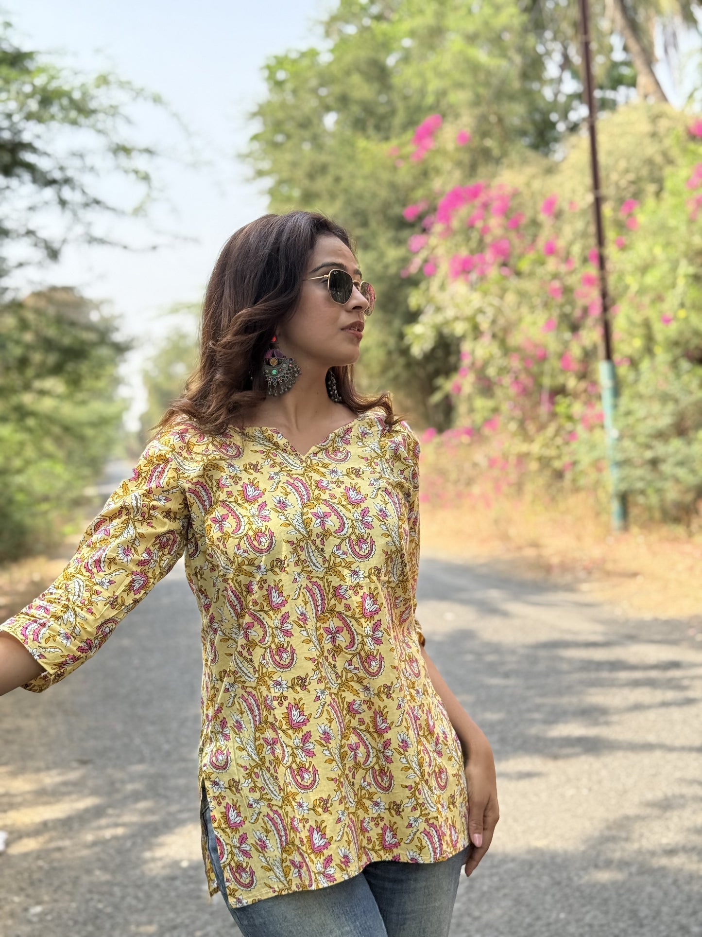 #RBP002 Yellow Pink Kurta