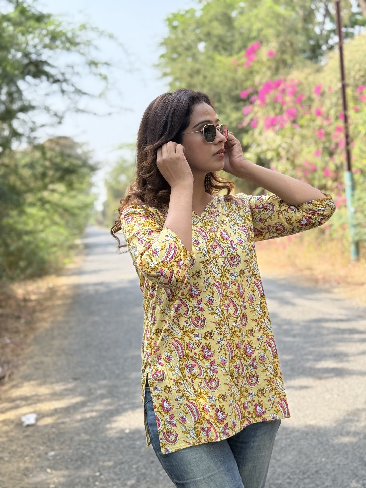 #RBP002 Yellow Pink Kurta