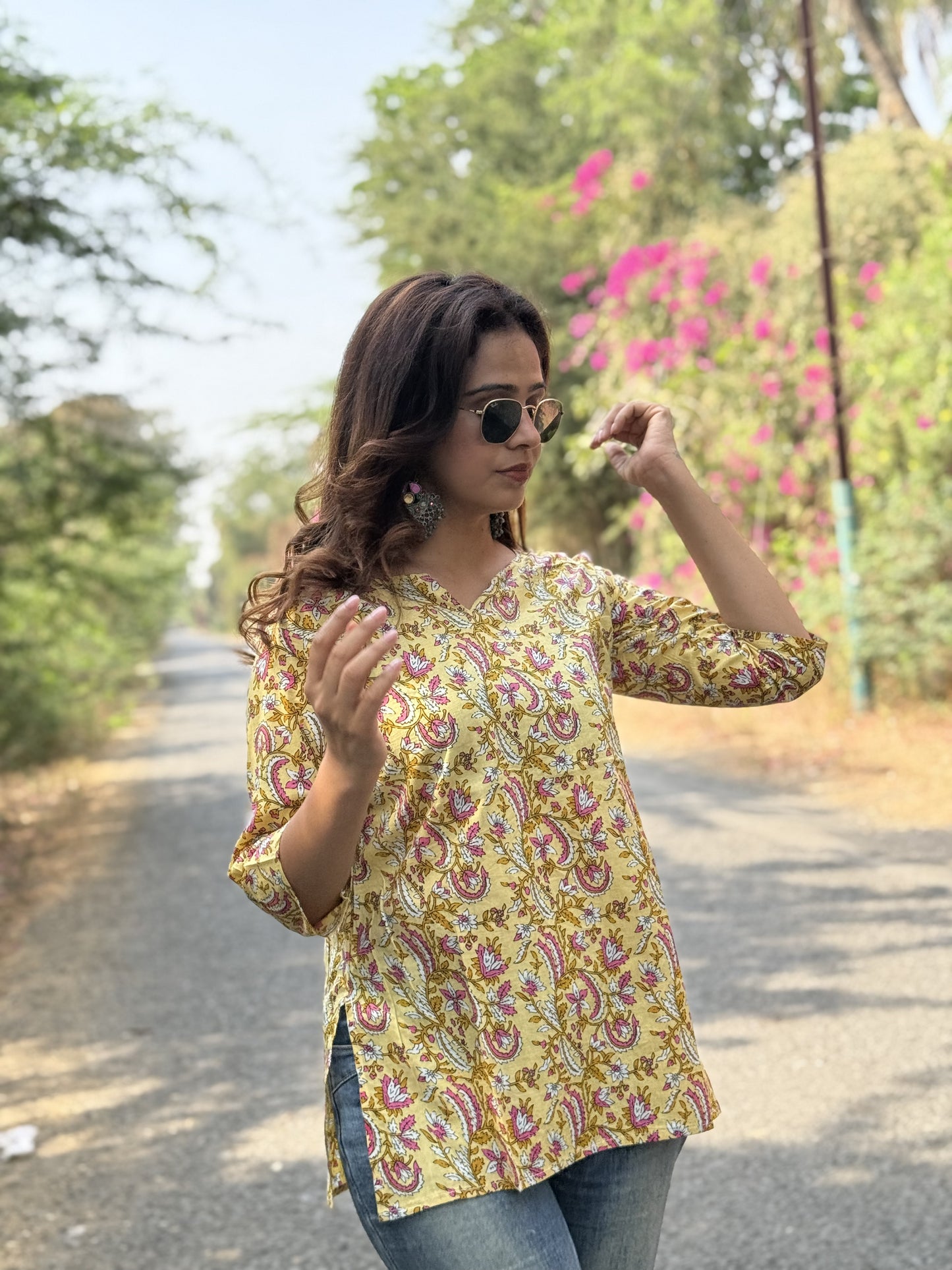 #RBP002 Yellow Pink Kurta