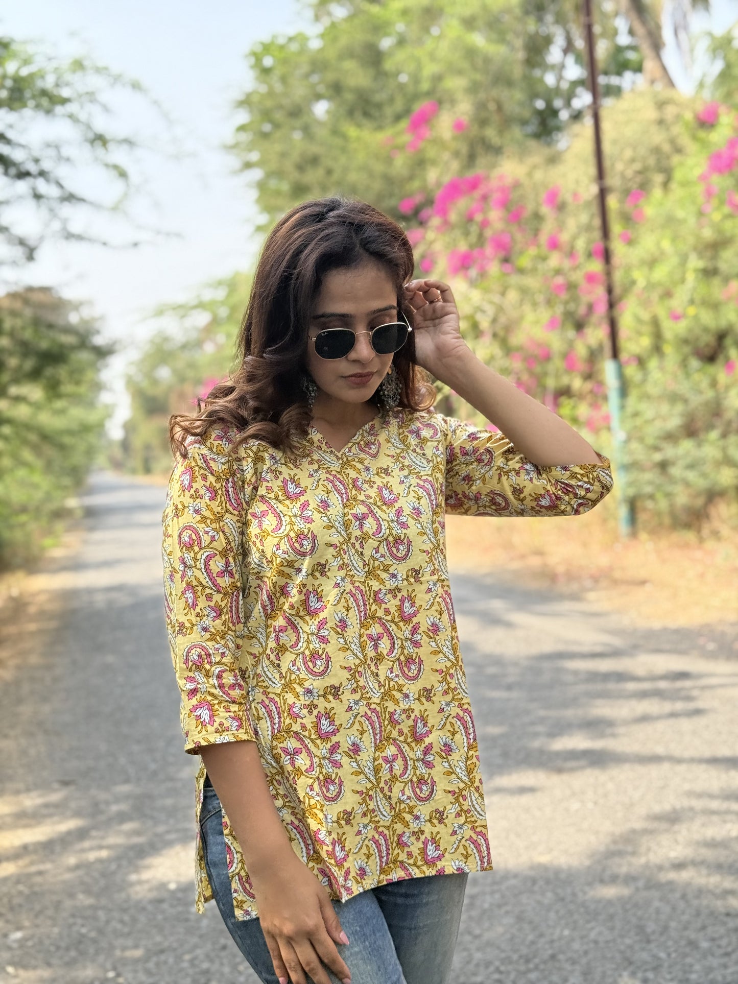 #RBP002 Yellow Pink Kurta