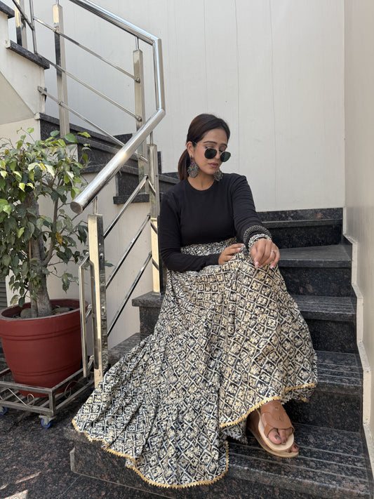 #RBP027 Boho Skirt Light Green