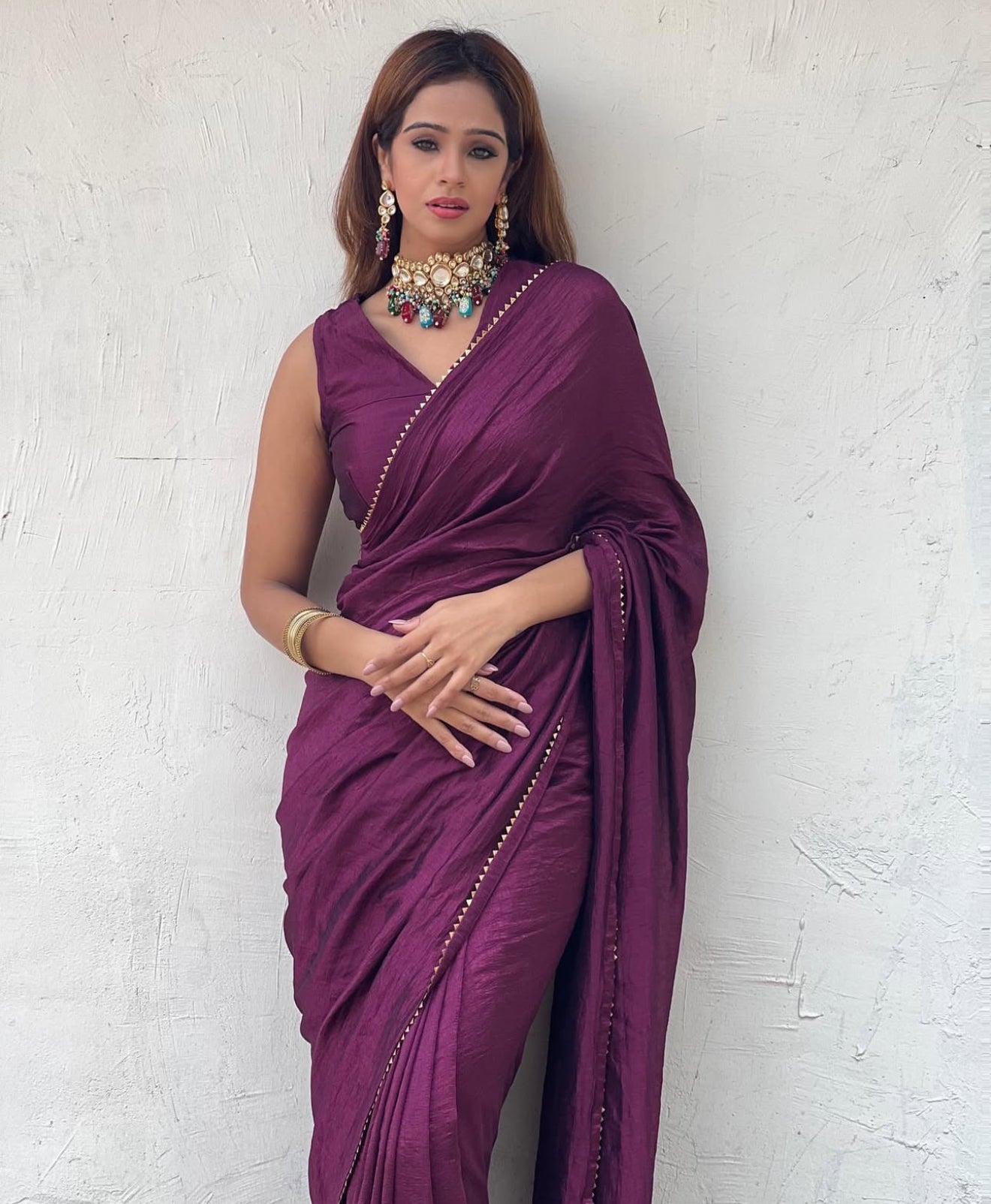 #RBP024 Wine Maroon Saree