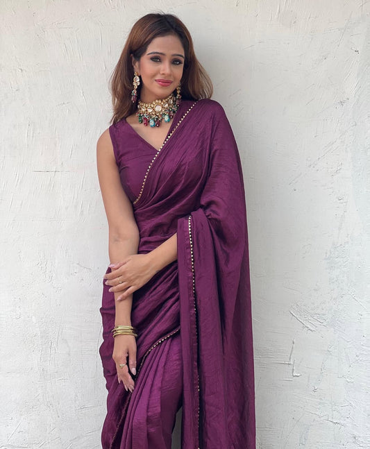 #RBP024 Wine Maroon Saree