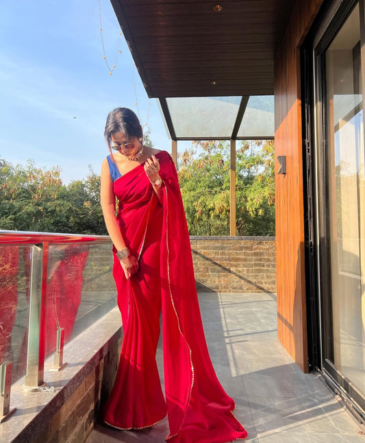 #RBP022 Red Saree
