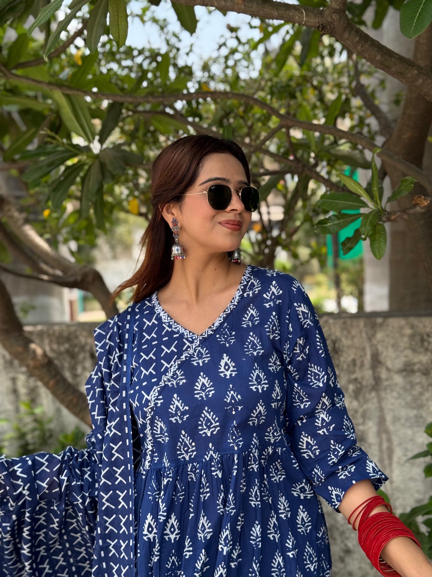 #RBP025 Indigo Blue Suit Set