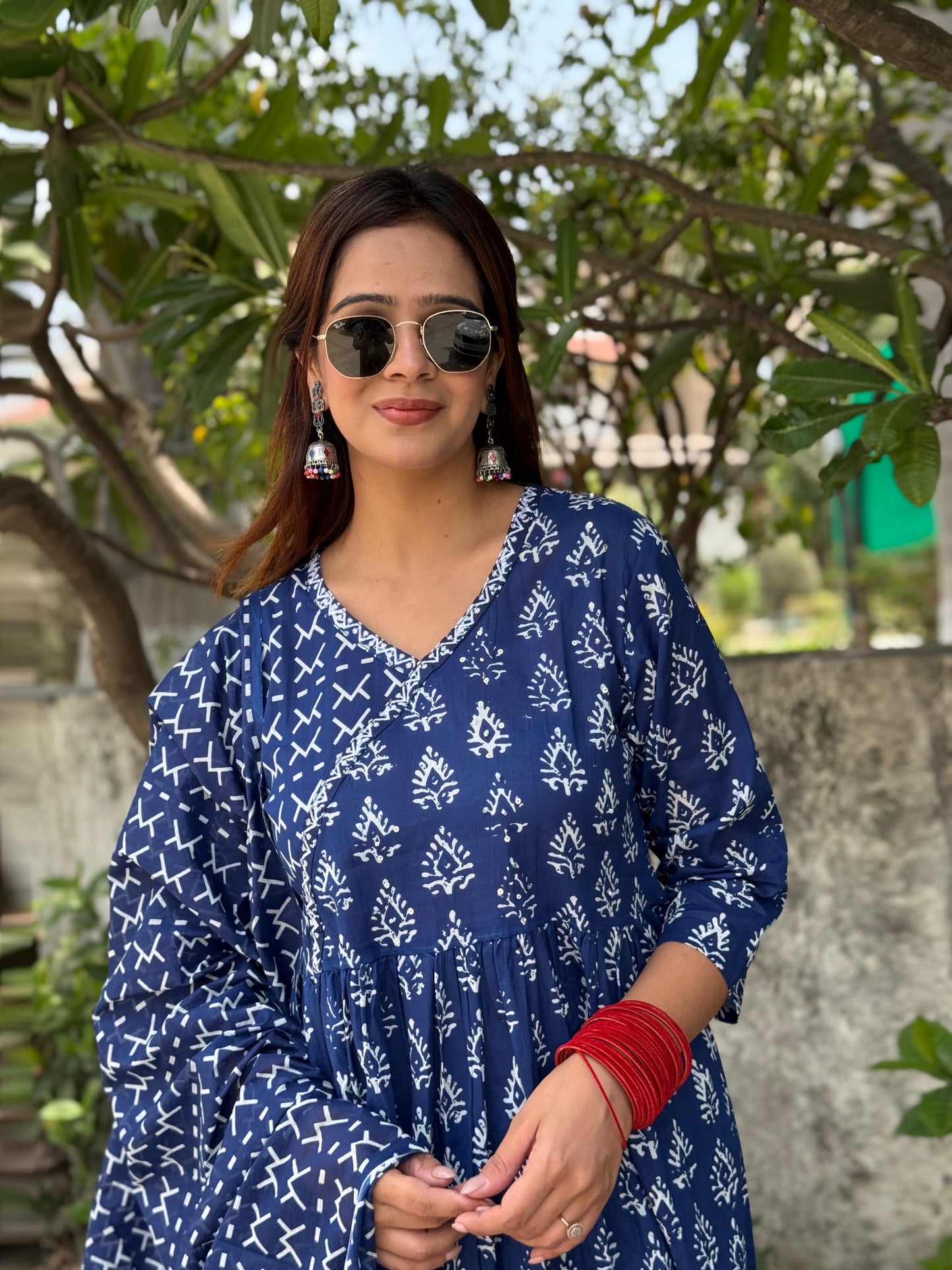 #RBP025 Indigo Blue Suit Set