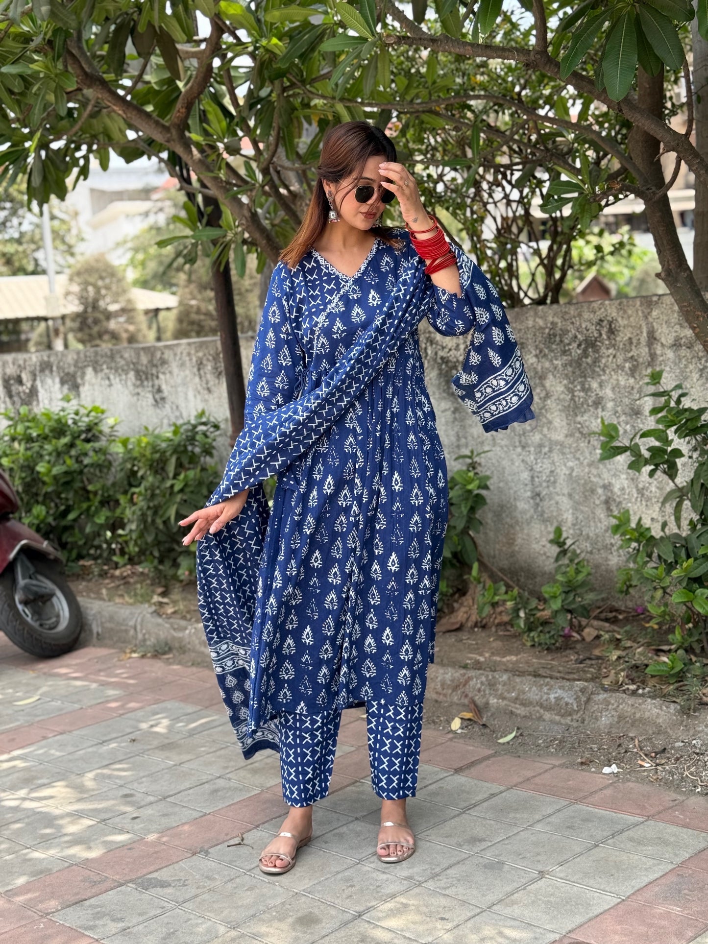 #RBP025 Indigo Blue Suit Set